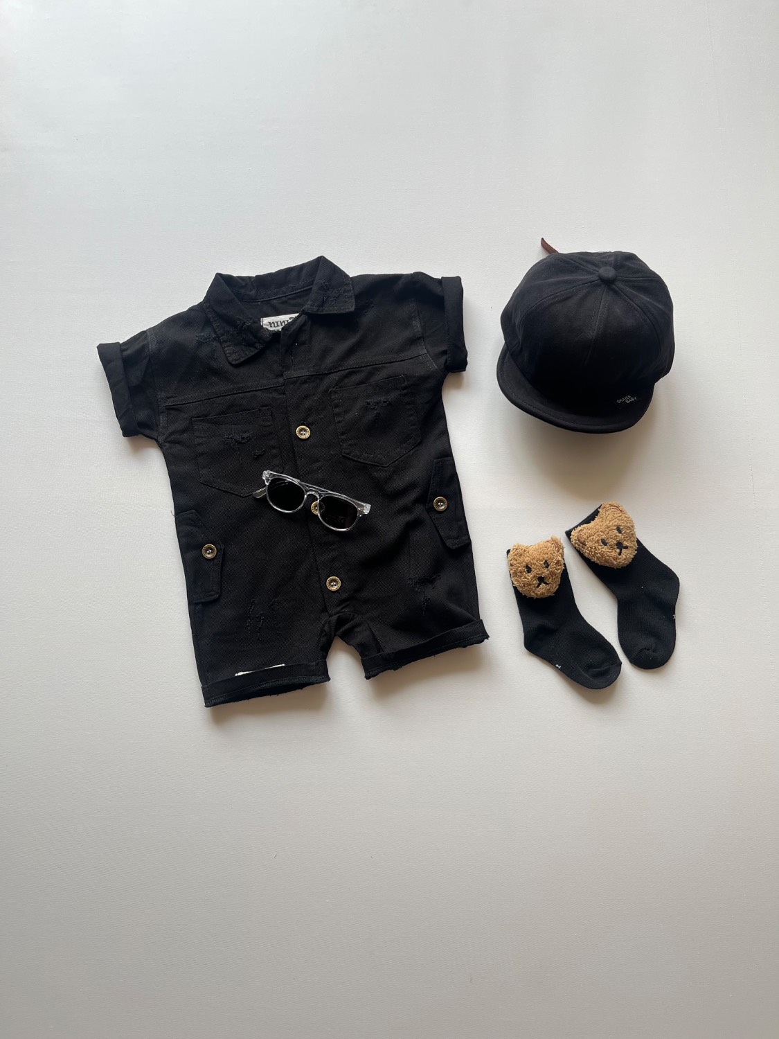 رامپر کتان سیاه جیب بغل m ۲۰۱۴