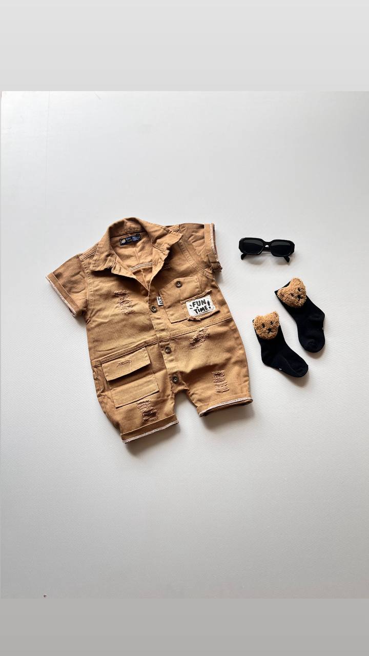 رامپر کتان خاکی فان تایم ۲۰۱۷